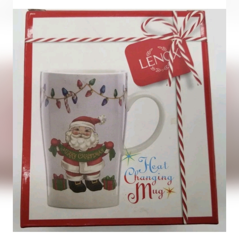 New Heat Changing Color Mug Lenox Holiday Entertaining Santa Magic Mug  Mug 16oz